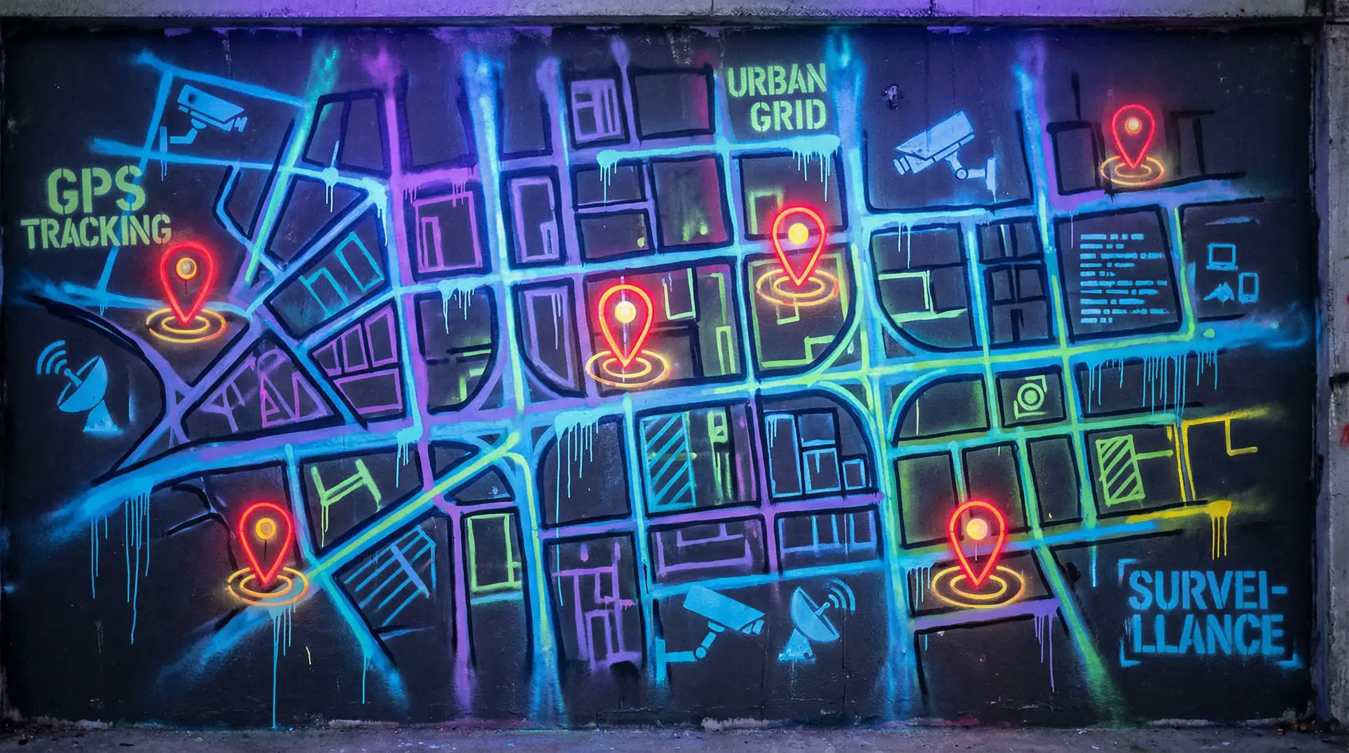18🈲 狗仔追踪地图 - 城市涂鸦风格